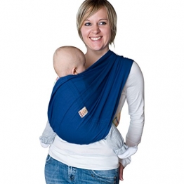 Babytuch - das Tragetuch ohne Knoten (5, Nachtblau) -