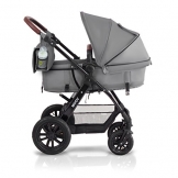 Kinderkraft Kinderwagen Kombikinderwagen 3 in 1 mit Buggy Babyschale grau -