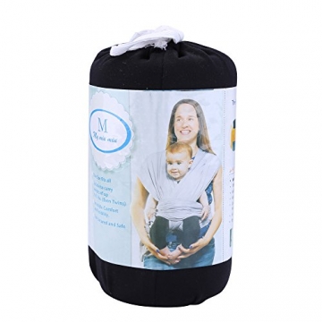 Zogin Elastisches Babytragetuch Baby Carrier Babytragen babytuch  für Neugeborene & Babys 0 - 18 Monate, 3 - 12 kg ( schwarz ) - 