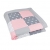 BEBILINO ® Baby Krabbeldecke Spieldecke & Laufgittereinlage groß und weich gepolstert ROSA GRAU (100 x 100 cm) -