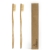 BeeClean Bamboobrush Set aus 2 Ökologischen Hand-Zahnbürsten für Kinder aus nachhaltigem Bambus-Holz mit mittel-weichen natur-Borsten in der biologisch abbaubaren Verpackung. Vegan und 100% ohne Plastik und PBA frei. 100% Bambus vom Schaft bis zur Borste -