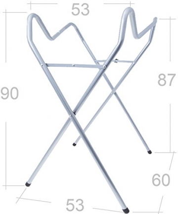 GoFuture Babybadewanne (86cm) luxus mit Stöpsel 5 Teilig - Badewanne Badesitz Ständer Wickelunterlage (5-Set , Premium Ständer, Häschen - white) - 