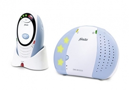 Alecto DBX-85 ECO, Digitales Audio Eco Dect Babyphone (100% störungsfrei, Gegensprechanlage, Weiß) -