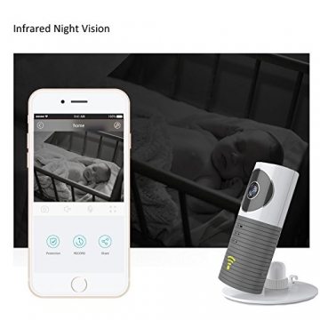 Cadrim DOG-1W-Grey WiFi 720P IP Funk Überwachungskamera Wlan mit Babypflege Monitor, grau - 