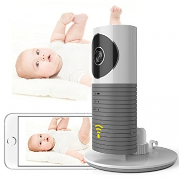 Cadrim DOG-1W-Grey WiFi 720P IP Funk Überwachungskamera Wlan mit Babypflege Monitor, grau -