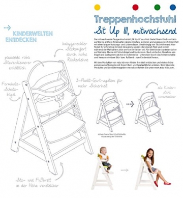 Hochstuhl, Up Sit Treppenhochstuhl aus Kinderhochstuhl III, mitwachsender Holz, weiß roba