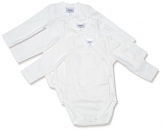 Twins Unisex Baby Langarm-Wickelbody aus Bio Baumwolle im 3er Pack, Gr. 56, Elfenbein (Snow White 110602) -